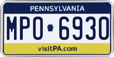 PA license plate MPO6930