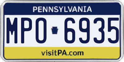 PA license plate MPO6935