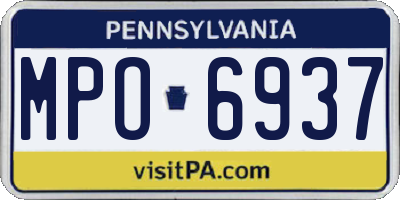 PA license plate MPO6937
