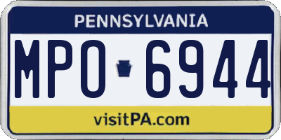 PA license plate MPO6944