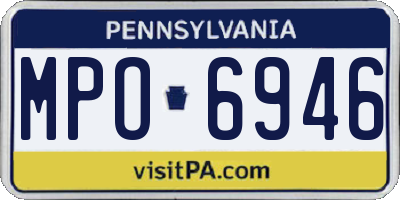 PA license plate MPO6946