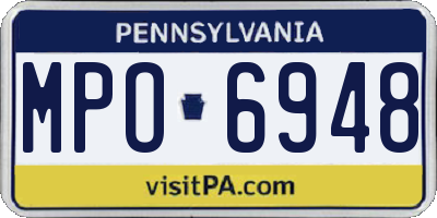 PA license plate MPO6948