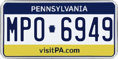 PA license plate MPO6949