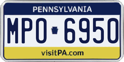 PA license plate MPO6950