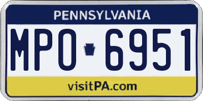 PA license plate MPO6951