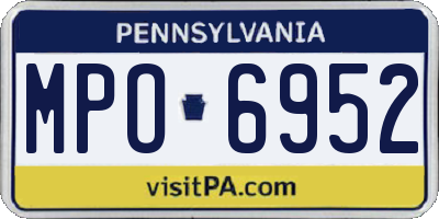 PA license plate MPO6952