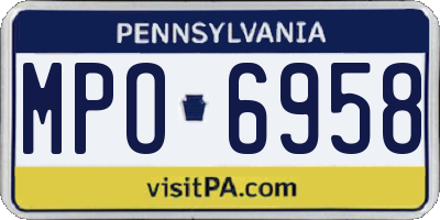 PA license plate MPO6958