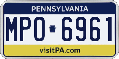 PA license plate MPO6961