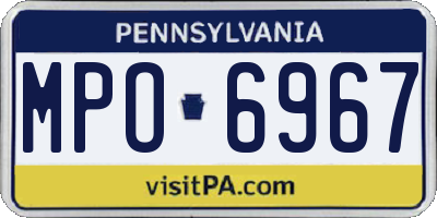 PA license plate MPO6967