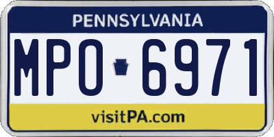PA license plate MPO6971