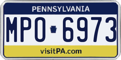 PA license plate MPO6973