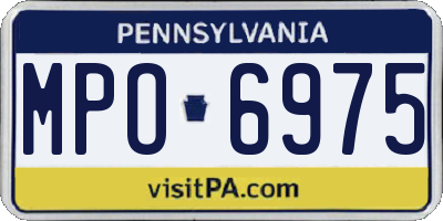 PA license plate MPO6975