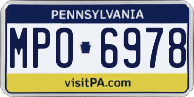 PA license plate MPO6978