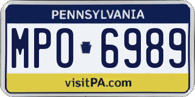 PA license plate MPO6989