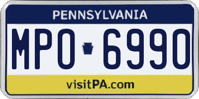 PA license plate MPO6990