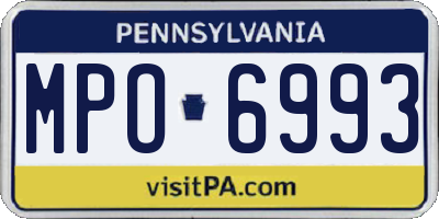 PA license plate MPO6993