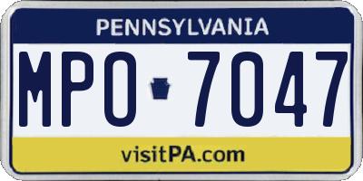 PA license plate MPO7047