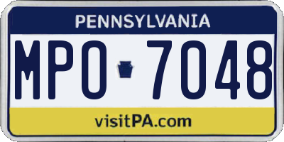 PA license plate MPO7048