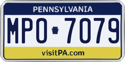 PA license plate MPO7079