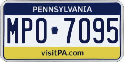 PA license plate MPO7095