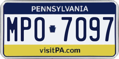 PA license plate MPO7097
