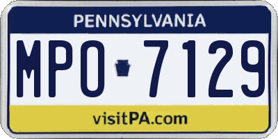 PA license plate MPO7129