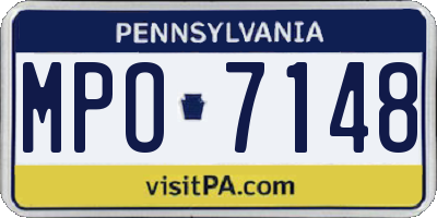 PA license plate MPO7148
