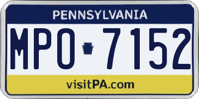 PA license plate MPO7152