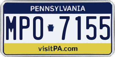 PA license plate MPO7155