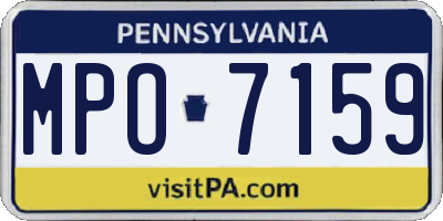 PA license plate MPO7159