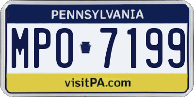 PA license plate MPO7199