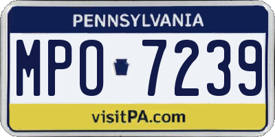 PA license plate MPO7239