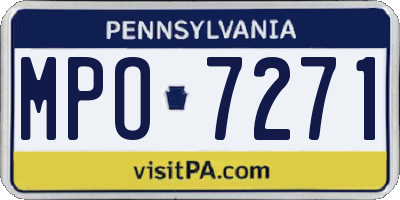 PA license plate MPO7271