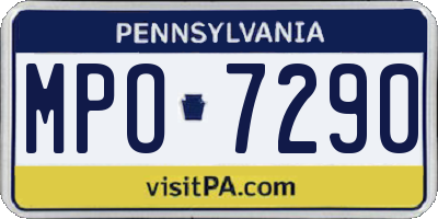 PA license plate MPO7290