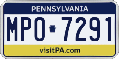 PA license plate MPO7291