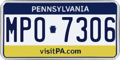PA license plate MPO7306