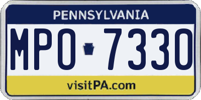 PA license plate MPO7330
