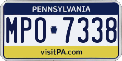 PA license plate MPO7338