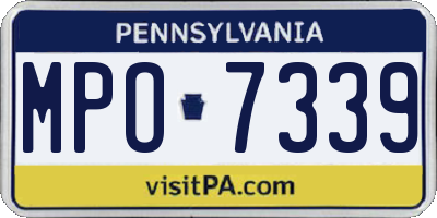 PA license plate MPO7339