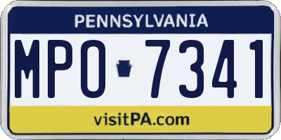 PA license plate MPO7341