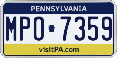 PA license plate MPO7359