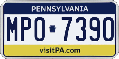PA license plate MPO7390