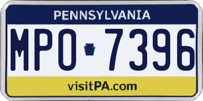 PA license plate MPO7396