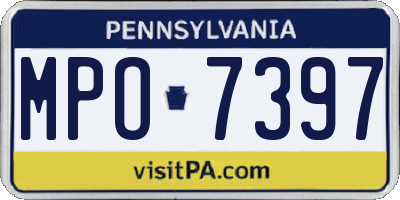PA license plate MPO7397