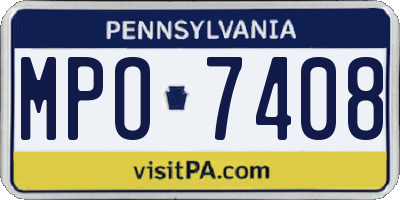 PA license plate MPO7408