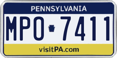 PA license plate MPO7411