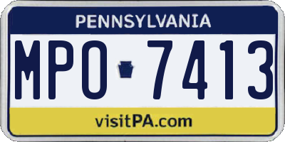 PA license plate MPO7413