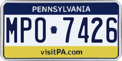 PA license plate MPO7426