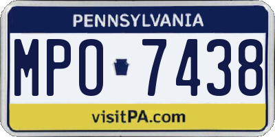 PA license plate MPO7438