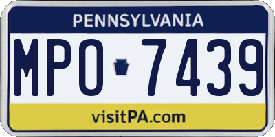 PA license plate MPO7439